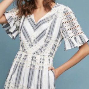 Anthropologie Eyelet Romper Size 6